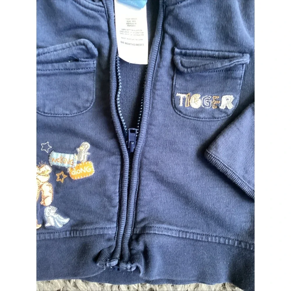 Disney Winnie The Pooh Tigger Zip Up Hoodie  3/6 Months Preowned‎